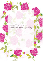 品のいいバラのベクター背景素材