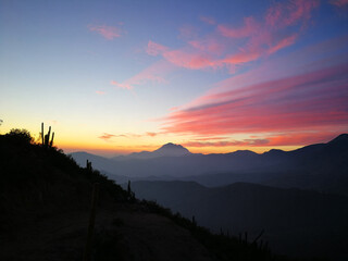 Sunset over the mountains