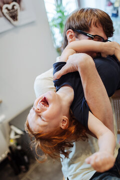 Father And Son Having Fun