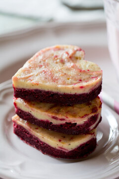 Heart-shaped brownies