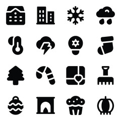 
Pack of Christmas Solid Icons
