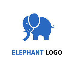 Fototapeta premium flat modern minimalist elephant logo design concept vector