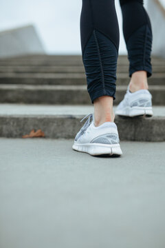Cardio workout on stairs outdoors