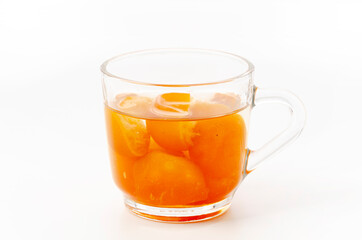 金柑甘露煮のお湯割り
