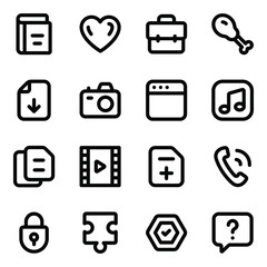 
Pack of Media and Education Solid Icons
