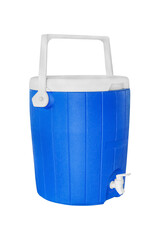 Water cooler tank with tap for drinking water isolated on white with clipping path included.