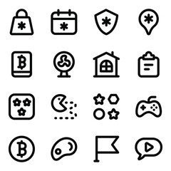 
Set of Shopping Glyph Icons
