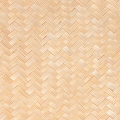 Traditional handicraft  bamboo weave Thai style pattern nature texture background