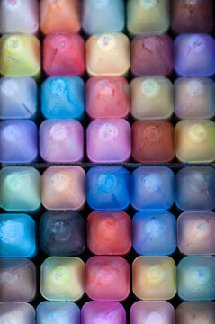 Close up of a new box of chalk