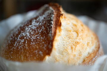 close up of homemade crunchy bread