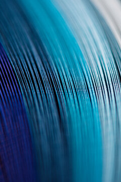 Blue gradient paper strips macro
