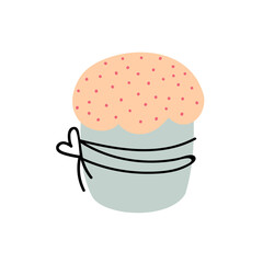  Easter cake.Vector illustration in doodle style