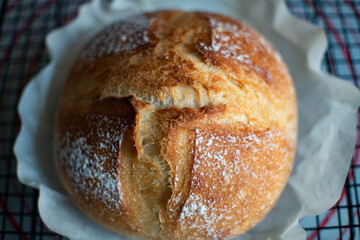 close up of homemade crunchy bread