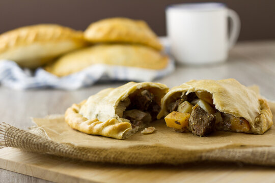 Opened Cornish Pasty