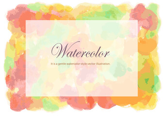 水彩風抽象画ベクター背景イラスト