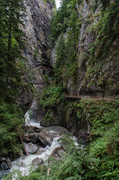 Waterfall in gorge