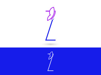 Letter Z butterfly logo design. Vector combination of animals and letter