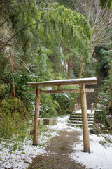 不動滝参道の鳥居（鳥取県東伯）