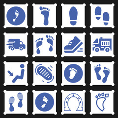 16 pack of army unit  filled web icons set