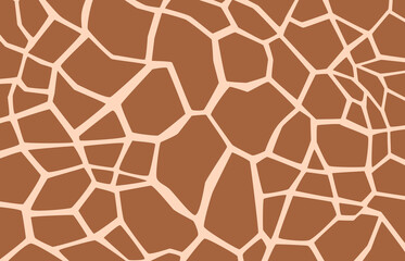 Giraffe texture abstract background.Giraffe skin in an egg-colored stripe