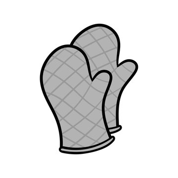 recommend clip art: Cartoon Oven Mitts Vector Illustration