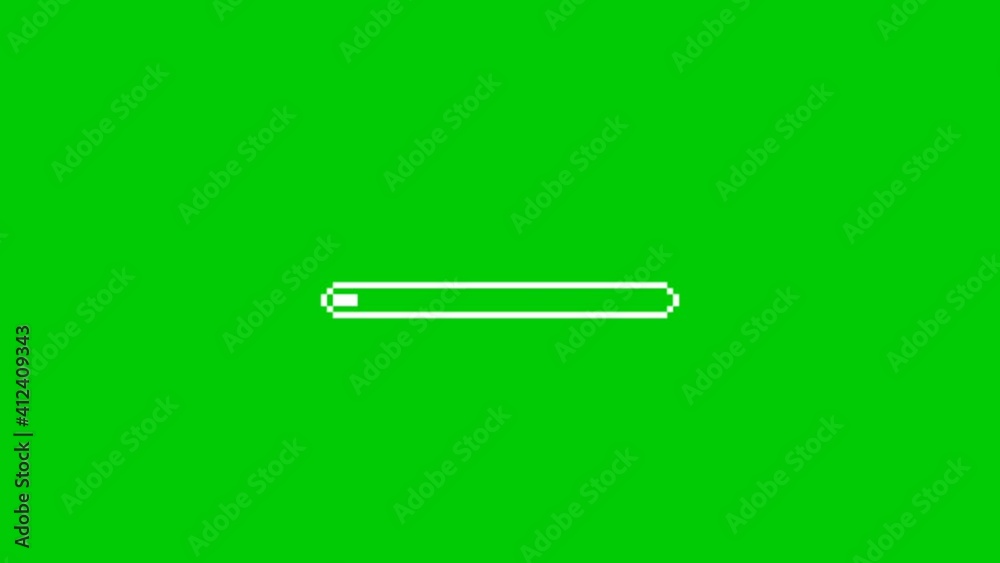 Poster Loading bar animation on green screen background. Animated green screen background