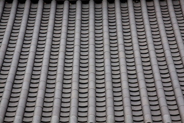 Korean Traditional House Tiled Roof Texture