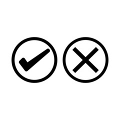 check mark and cross