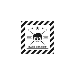 Obraz premium Barbershop logo template