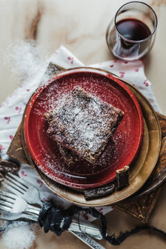 Vegan cake with raspberries