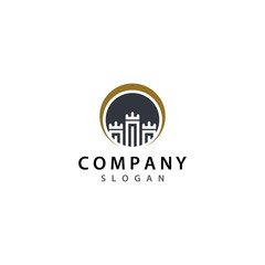 Castle logo vector icon