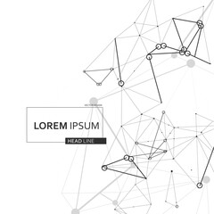 Abstract template. Abstract art cover. Trendy connection shapes illustration. Medical research. Vector illustration, banner, poster