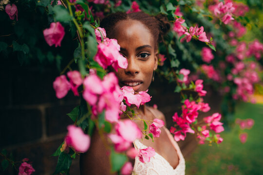 Beautiful Woman in Garden