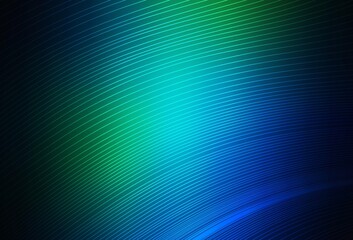 Dark Blue, Green vector blurred shine abstract template.