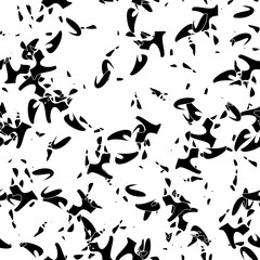 Seamless monochrome pattern of abstract elements