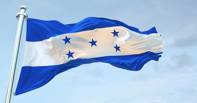 Honduras flag waving 4k 