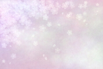 幻想的な桜の背景素材　満開の季節