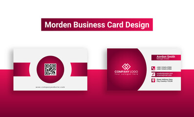 Fototapeta premium Modern business card design, double side business card design template, print ready template file