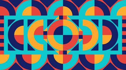 Pattern of Pop and Colorful Abstract Geometric Shape with simple design.
