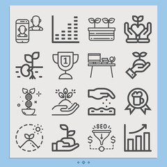 Simple set of outstanding related lineal icons.