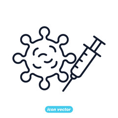 Medical Vaccine icon. Medical Syringe symbol template for graphic and web design collection logo vector illustration