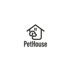 dog house home logo vector icon