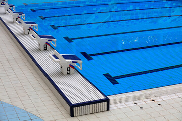 Water cube swimming pool track of National Natatorium,Beijing,China © zhang yongxin