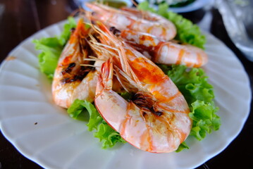 grilled shrimp on a plate
