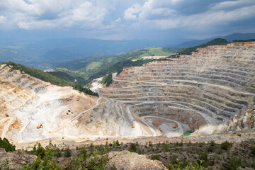 Mining pit in Rosia Montana