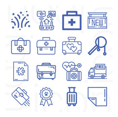 16 pack of original  lineal web icons set