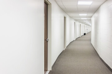 Long office corridor