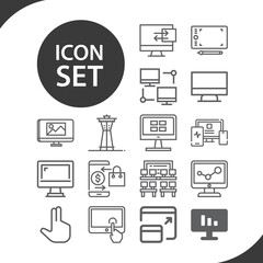 Simple set of keyboard related lineal icons.