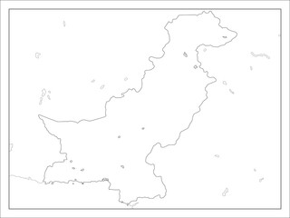 Naklejka premium パキスタンの地図
