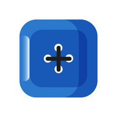 Isolated clothing button.